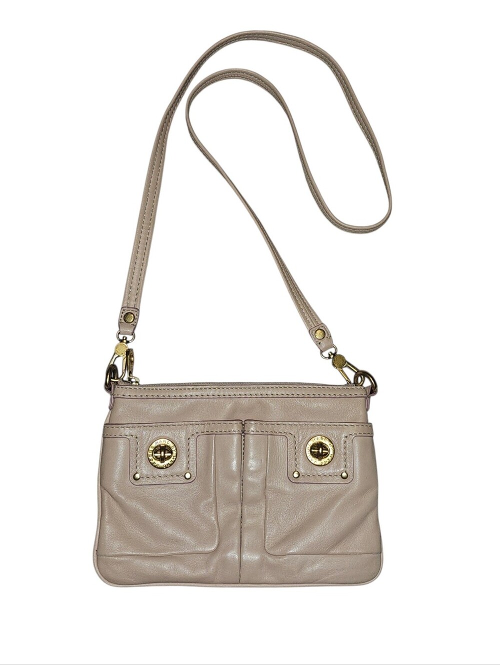 Marc By Marc Jacobs Light Pink Totally Turnlock Percy Crossbody Gold Hardware